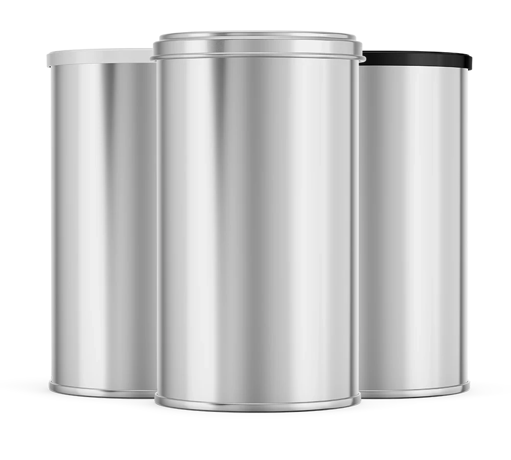 Metal Containers, Round Metal Tins With Clear View Tops