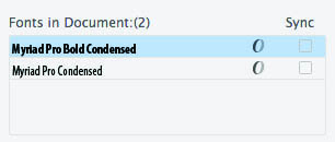 Find Font Incorrect Box