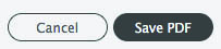 Cancel Save Pdf Buttons
