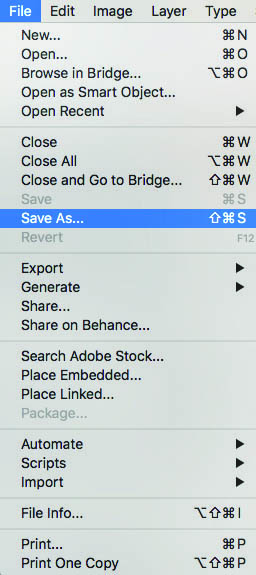 File Save As Dropdown