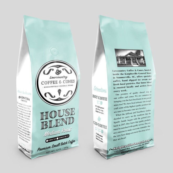 custom printed gusseted coffee bag